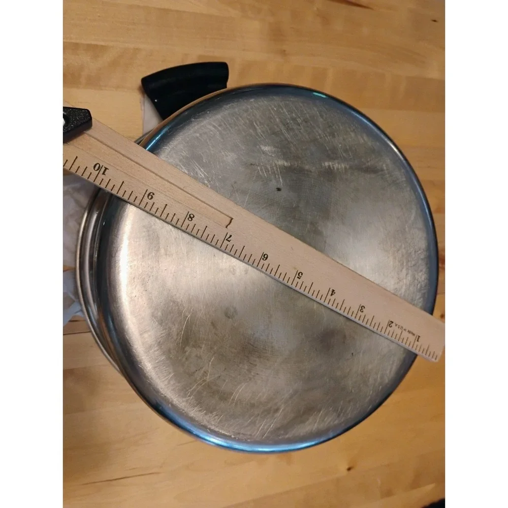 Vintage Amway Queen 6 QUART Stockpot 18/8 Stainless Steel Multi Ply USA